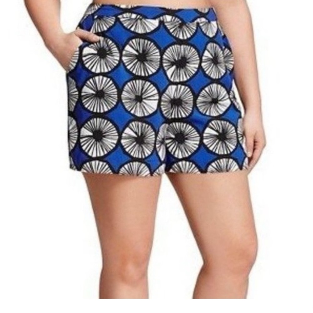 Marimekko for Target Women's Shorts Appelsiini Print Pull On Pockets XL
